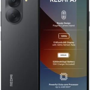 REDMI A7 (Black, 64 GB) (3GB RAM)
